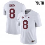 NCAA Youth Alabama Crimson Tide #8 Saivion Smith Stitched College 2018 Nike Authentic White Football Jersey XZ17A11HP